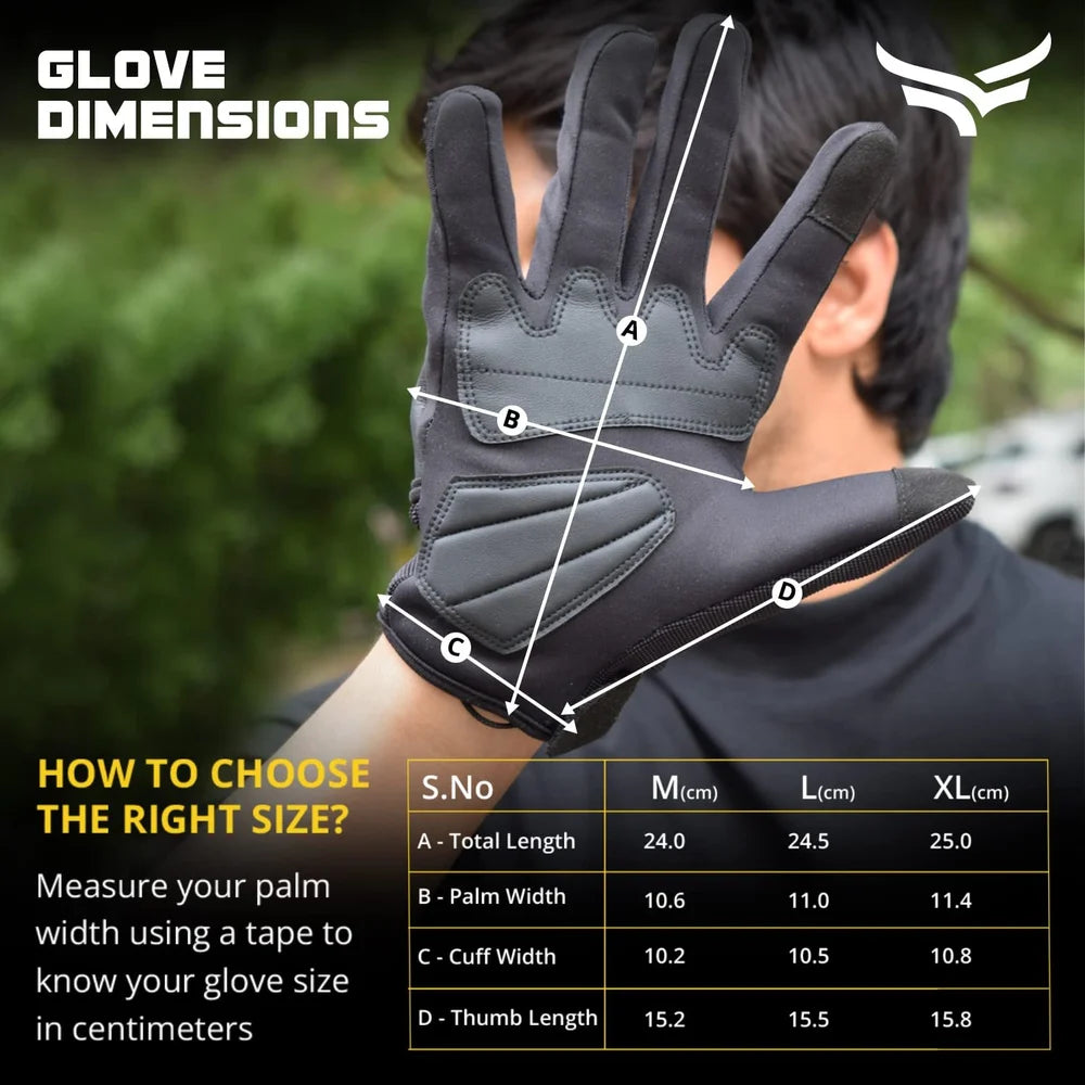 Synthetic Leather Xtrim Protekt Universal Black Bike Riding Gloves