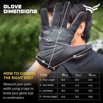 Synthetic Leather Xtrim Protekt Universal Black Bike Riding Gloves