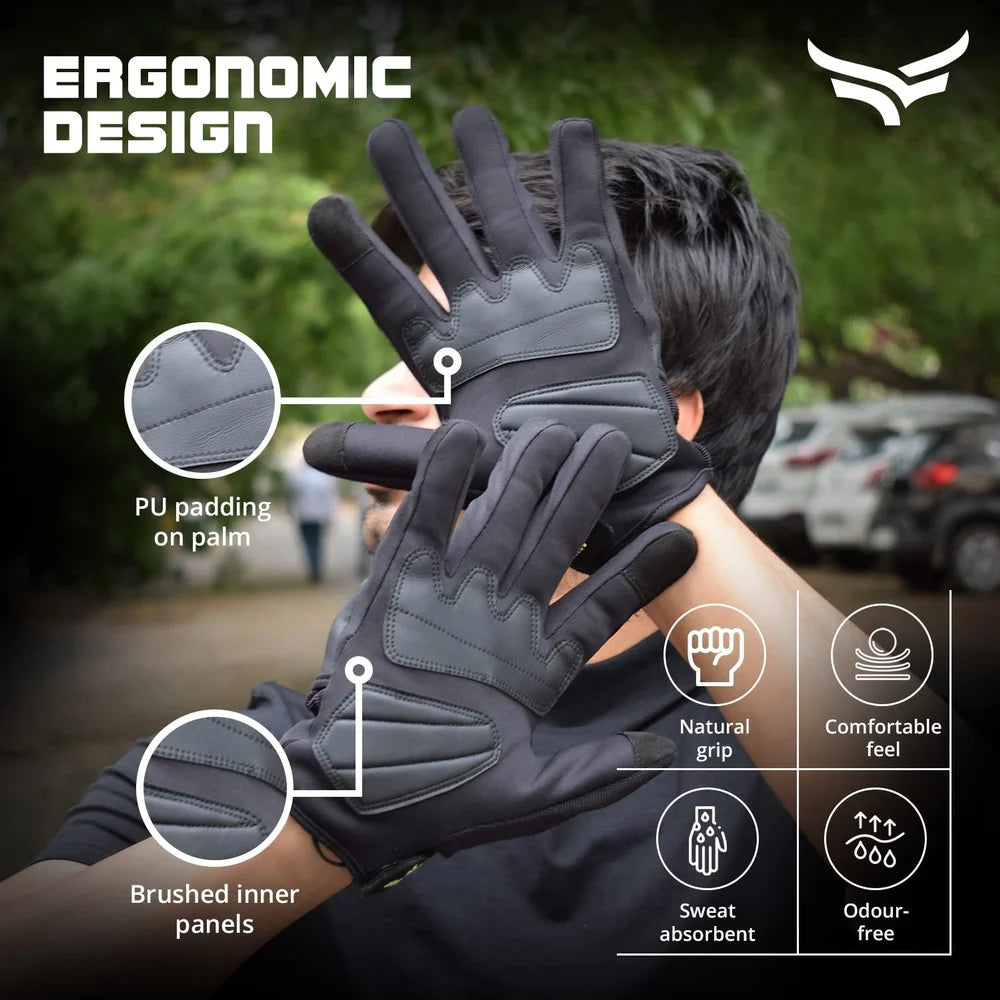 Synthetic Leather Xtrim Protekt Universal Black Bike Riding Gloves